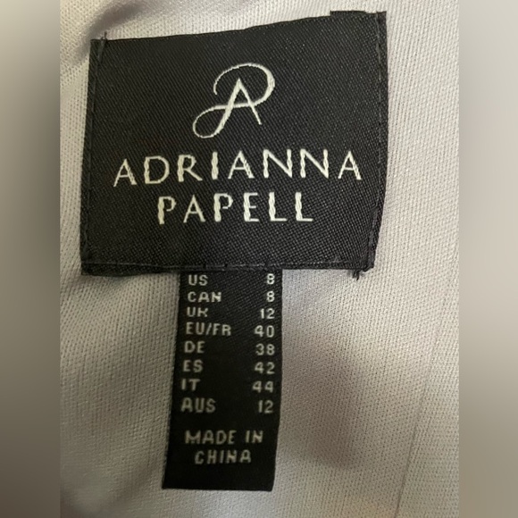Nwt Adrianna Papell Sequin Cutaway Gown Silver women’s Size 8  US  $ 219 - Picture 13 of 16